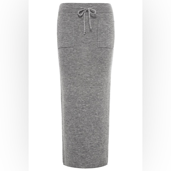 Whistles Women's Gray Wool Alpaca Maxi Skirt Size Small - Picture 1 of 9